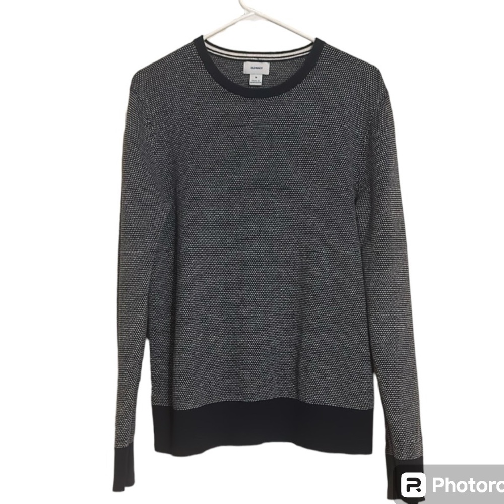 OLD NAVY Navy Blue Men’s Sweater Sz Medium - Picture 3 of 6
